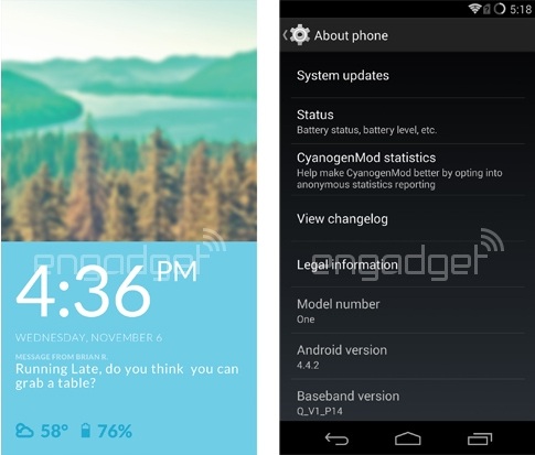 OnePlus One CyanogenMod Android KitKat 1