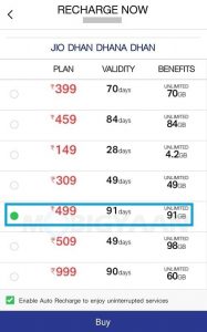 jio cricket plan 499