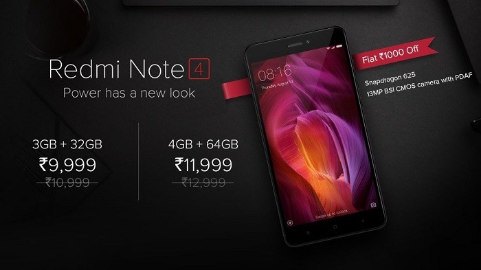 redmi note 4 plus price