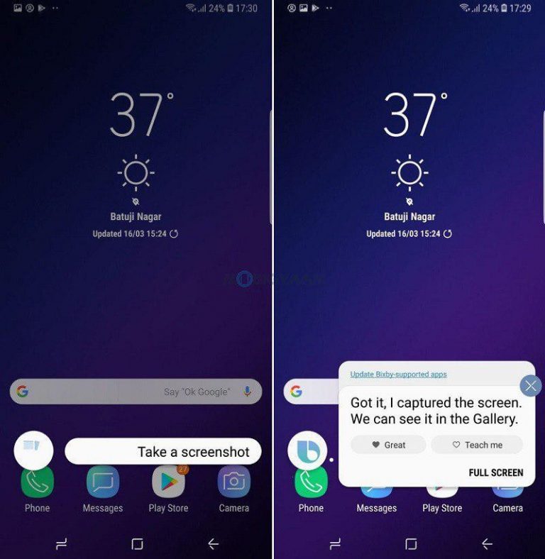 screenshot galaxy s9