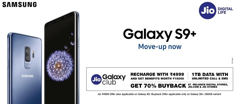 samsung galaxy s9 plus reliance jio buyback offer