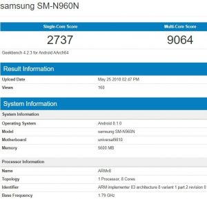 exynos 9810 geekbench