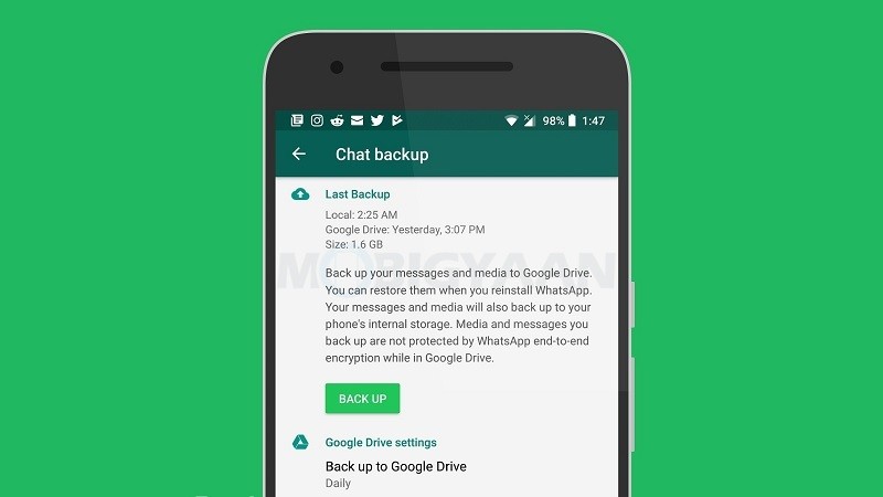 get whatsapp backup from google drive