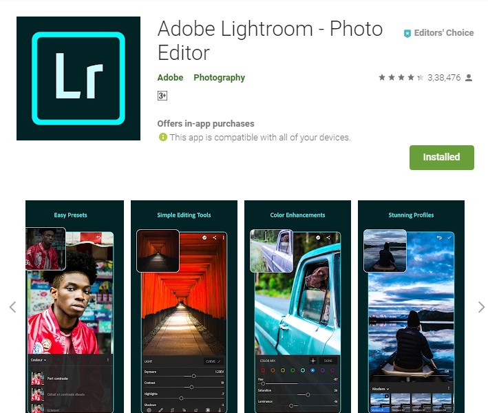 free adobe lightroom review app