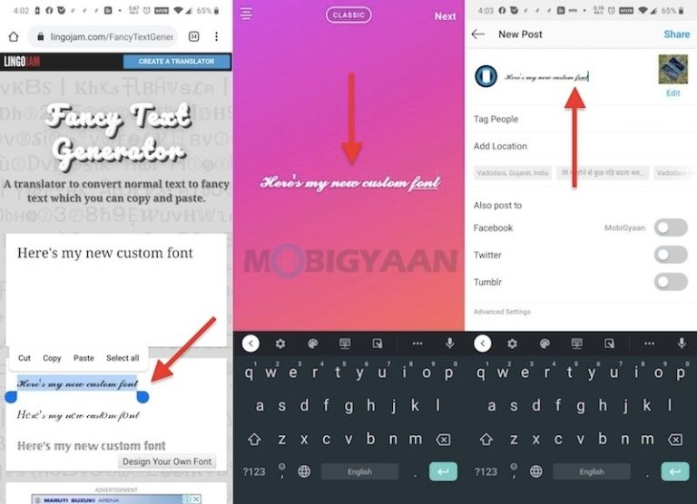 How to add custom fonts on Instagram [Guide]