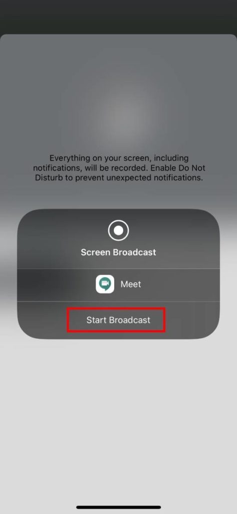 How to share your screen in Google Meet on iPhone