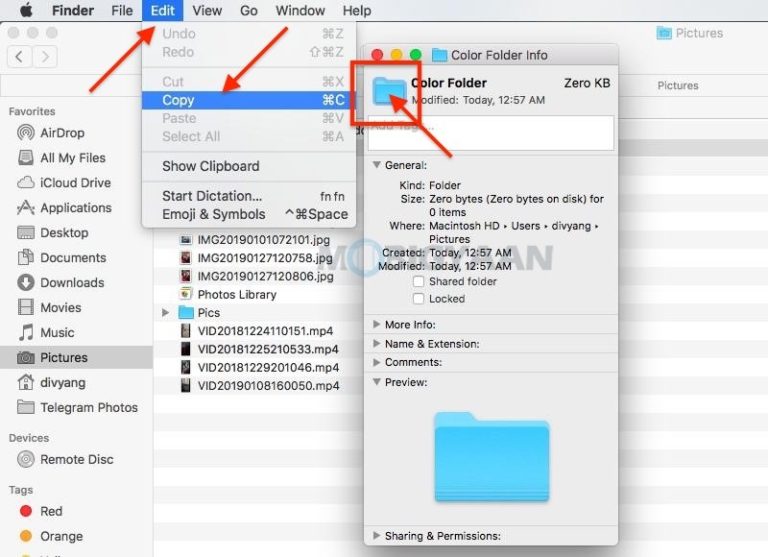 change folder color mac