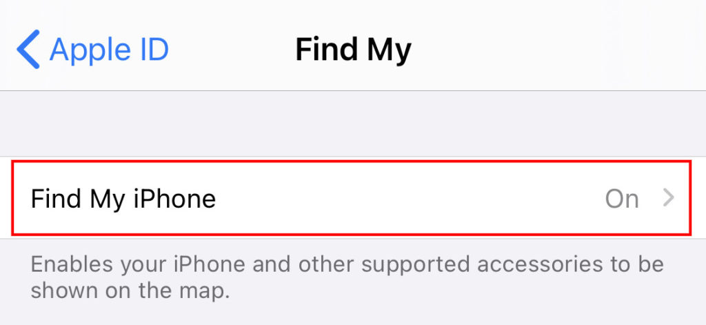 turning off find my iphone not working