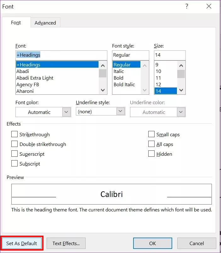 How To Change Default Font In Microsoft Word