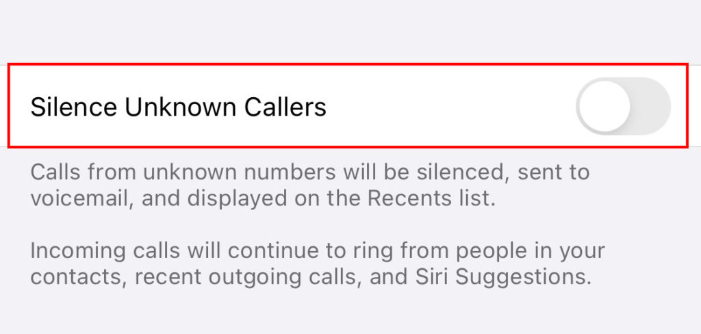 How to automatically silence unknown calls on iPhone