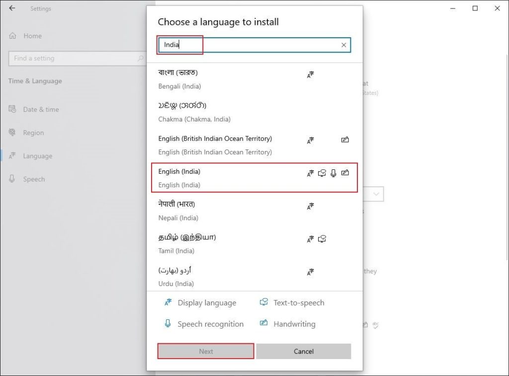 How to change language in your Windows 10 computer