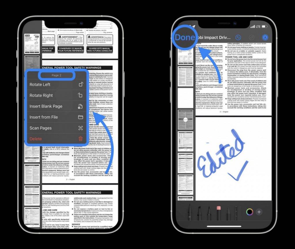 how to edit pdf file in word in iphone