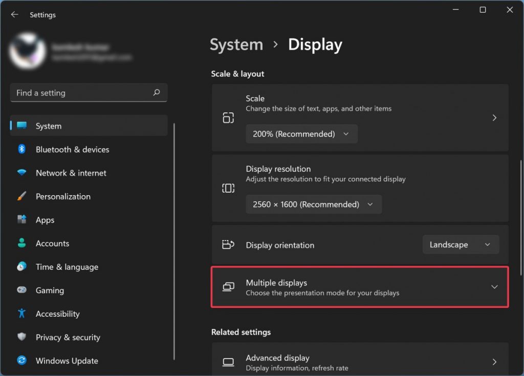 How to connect additional monitors in Windows 11