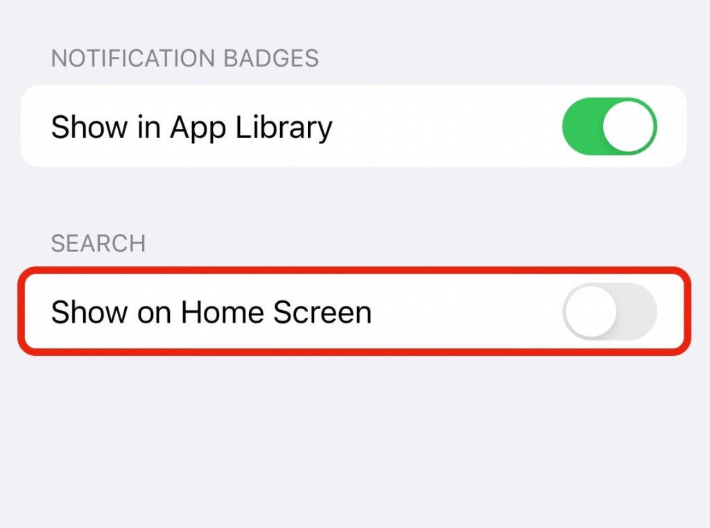 how to disable search bar on lock screen iphone