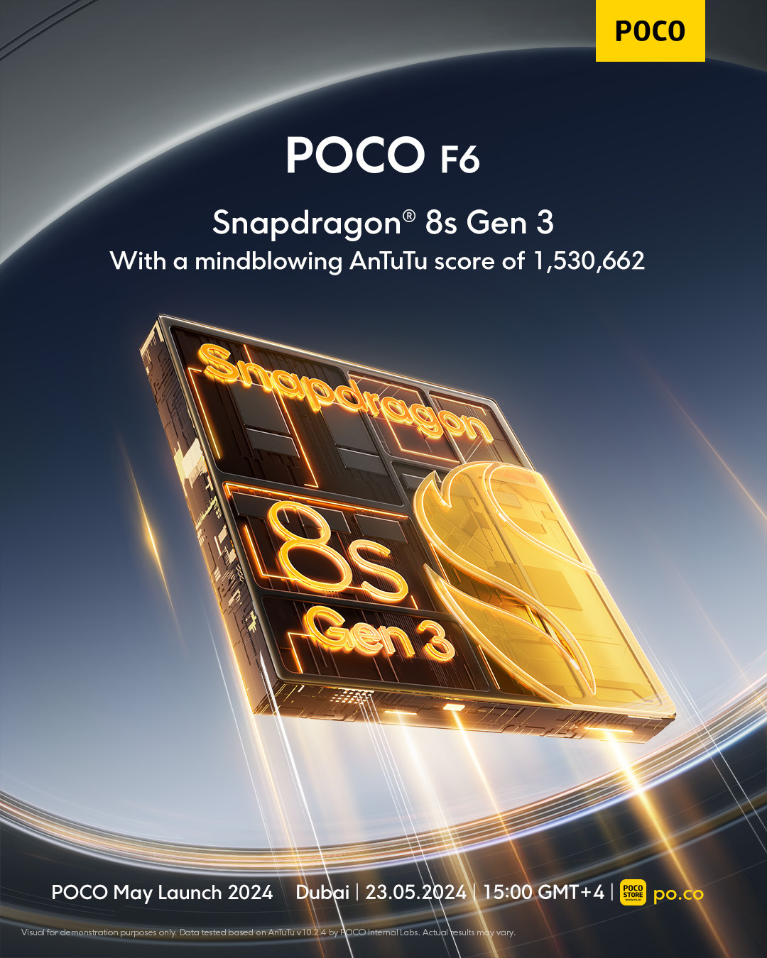 POCO F6 Snapdragon 8s Gen 3 AnTuTu score