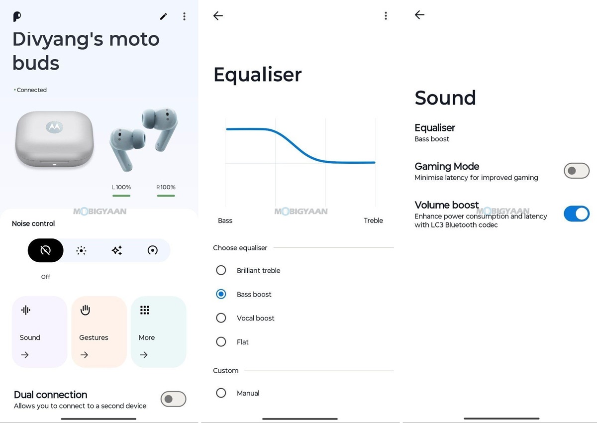 moto buds Review moto buds app UI