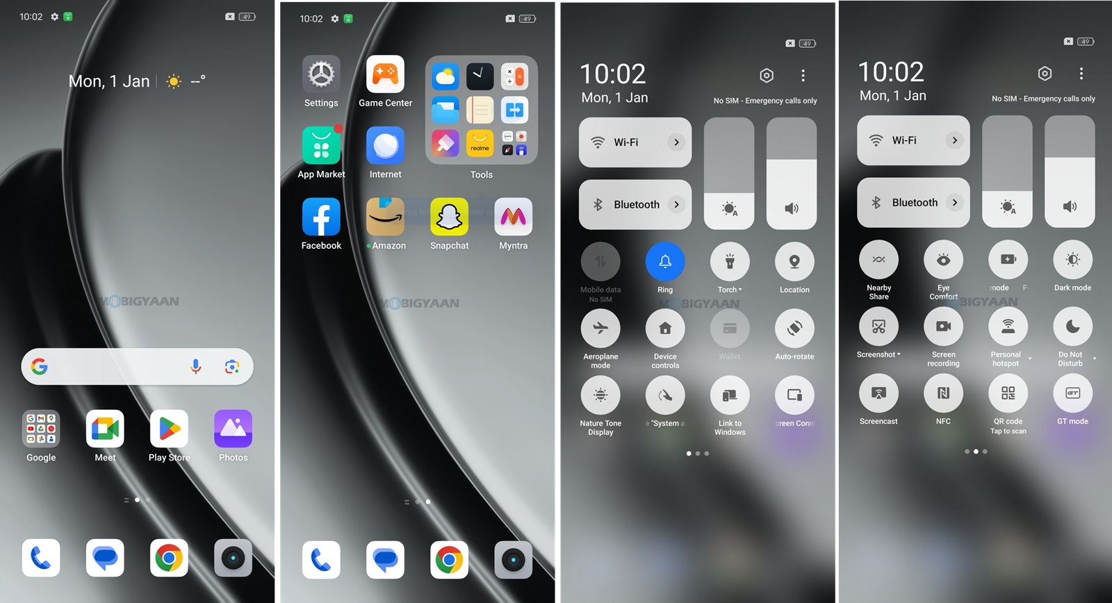 realme GT 6T Review realme UI 5.0 Homescreen Control Center