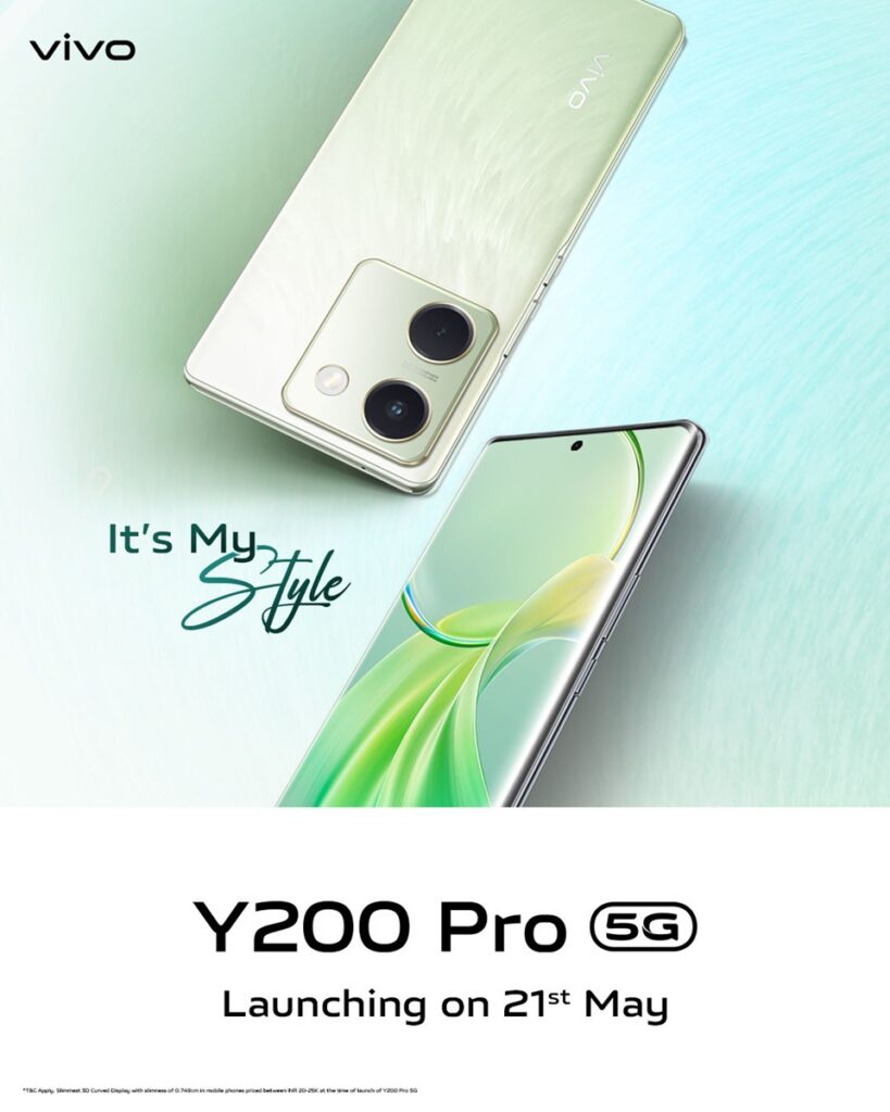 vivo Y200 Pro 5G India Launch Date 21st May 2024 Teaser