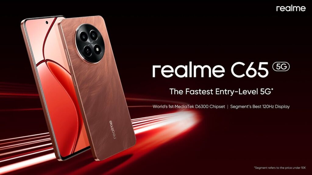 realme C65 5G India Speedy Red Color