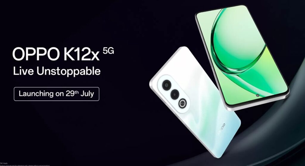 OPPO K12x 5G India Launch Date 29th July 2024 Teaser