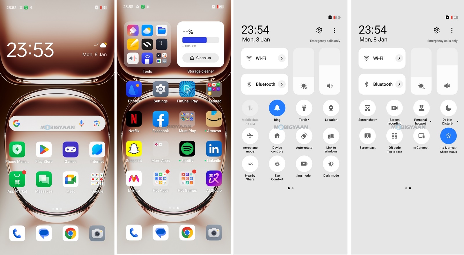 OPPO Reno12 5G Review ColorOS 14 Homescreen Control Center