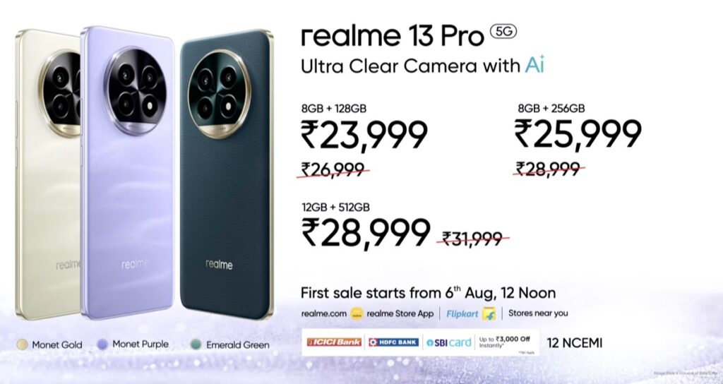 realme 13 Pro India price launch offers