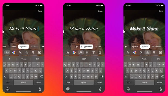 Instagram New Fonts Text Animations