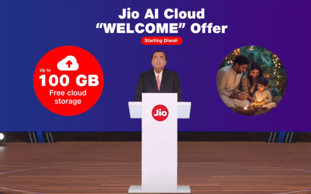 Jio AI Cloud Welcome Offer