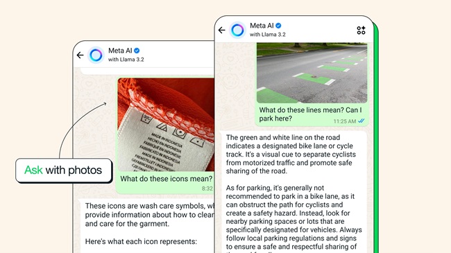 Ask with Photos Meta AI WhatsApp