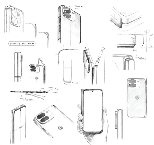 Google Pixel 9 Pro Fold Design Sketch