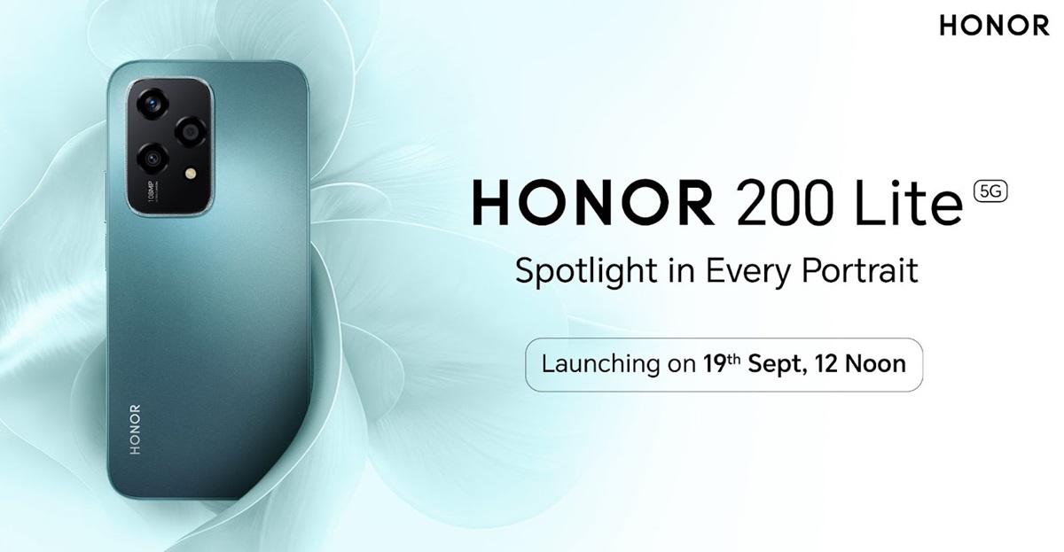 HONOR 200 Lite India Launch Date 19th September 2024 Teaser