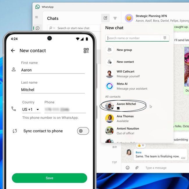 WhatsApp Add Contacts Across Devices