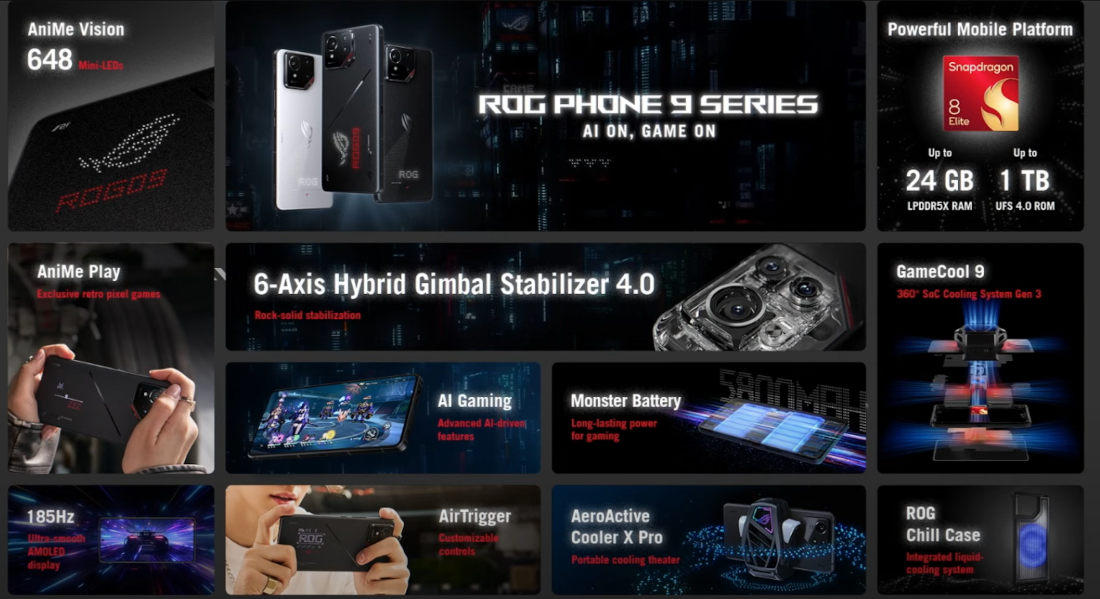 ASUS ROG Phone 9 series features