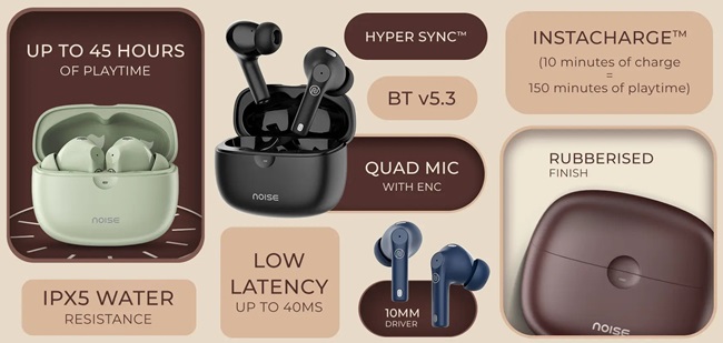 Noise Buds Nero Specs