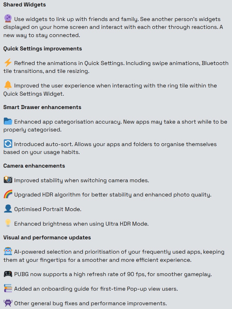 Nothing Phone 2a Nothing OS 3.0 change log 1