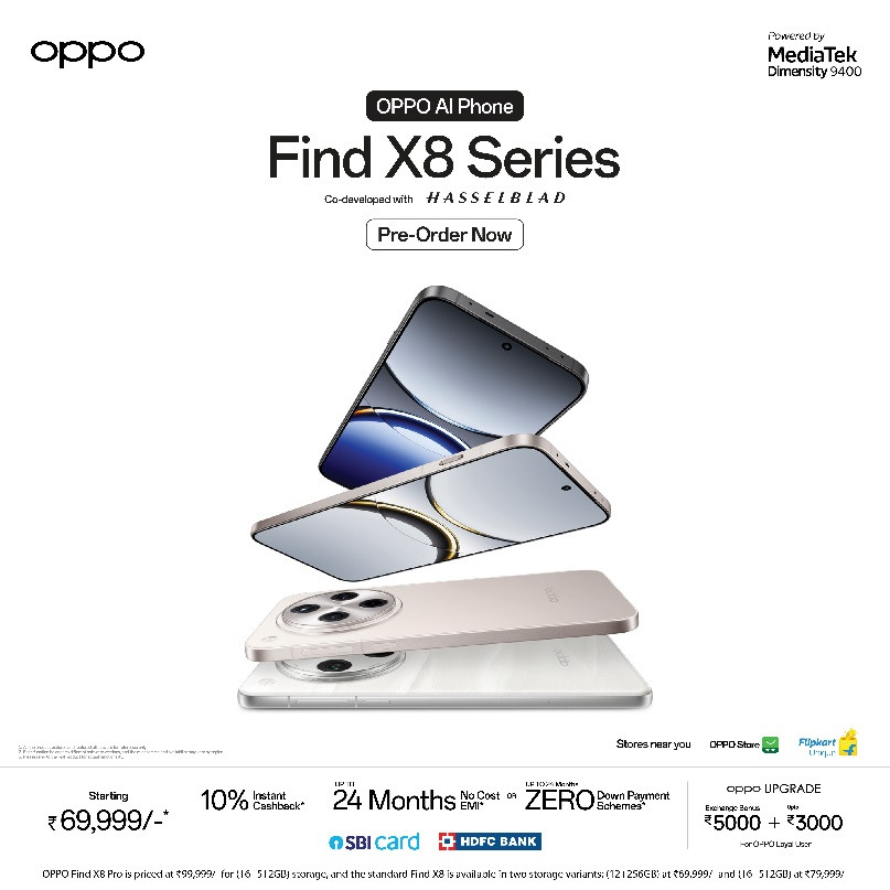 OPPO Find X8 Series India launch offers