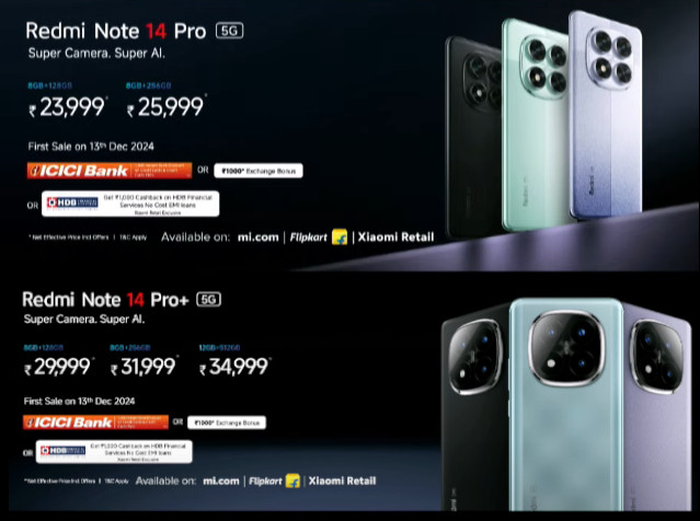 Redmi Note 14 Pro and Note 14 Pro India launch offers