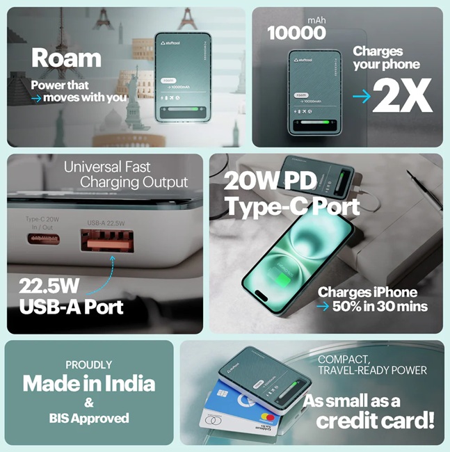 Stuffcool Roam Mini Powerbank Specs