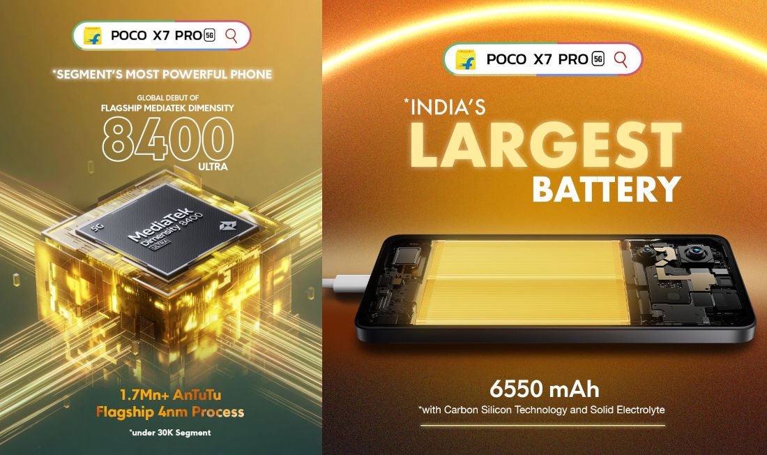 POCO X7 Pro Dimensity 8400 Ultra 6550mAh battery