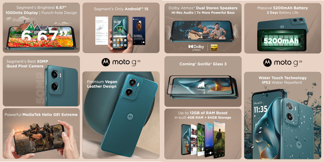 moto g05 features India