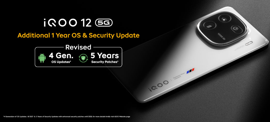 iQOO 12 one extra one year OS and security update