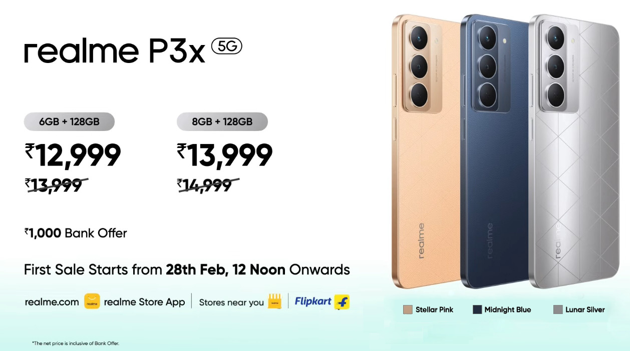 realme P3X India launch offer