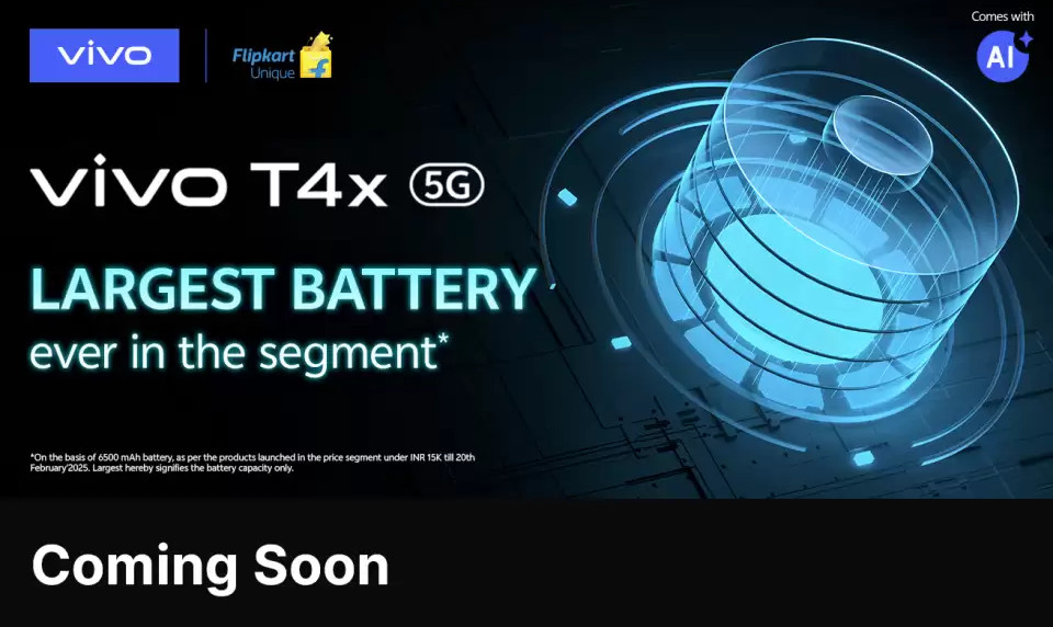 vivo T4x 5G India launch teaser 1