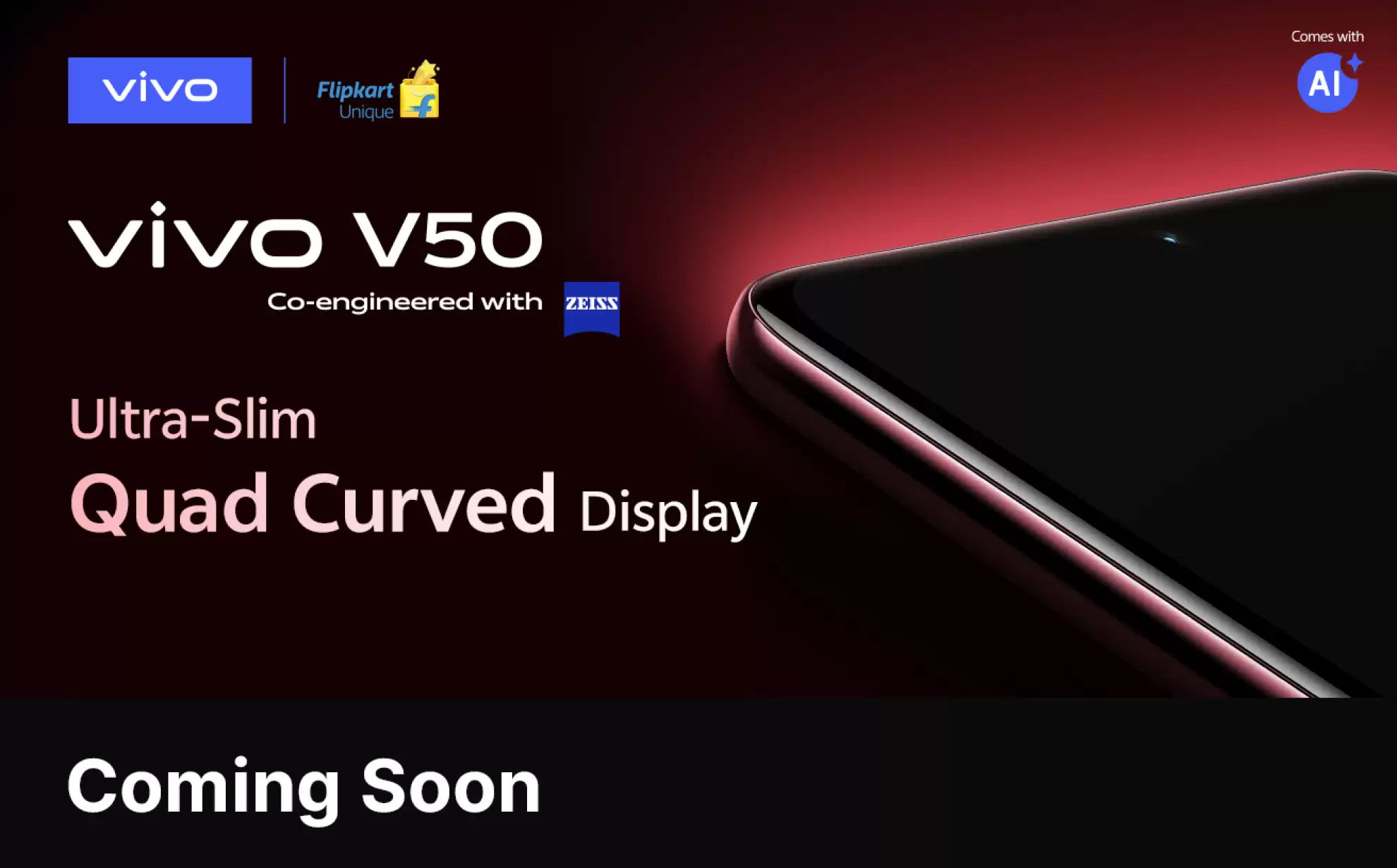 vivo V50 India launch teaser