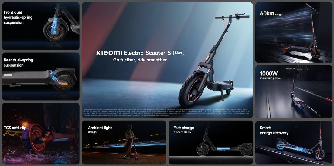 Xiaomi Electric Scooter 5 Max features