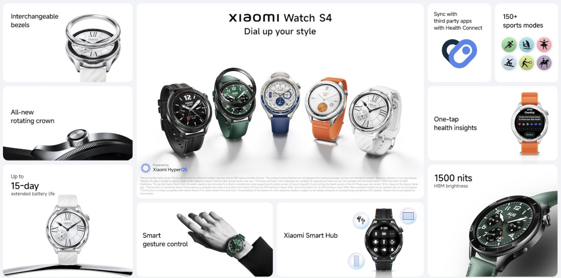 Xiaomi Watch S4 features