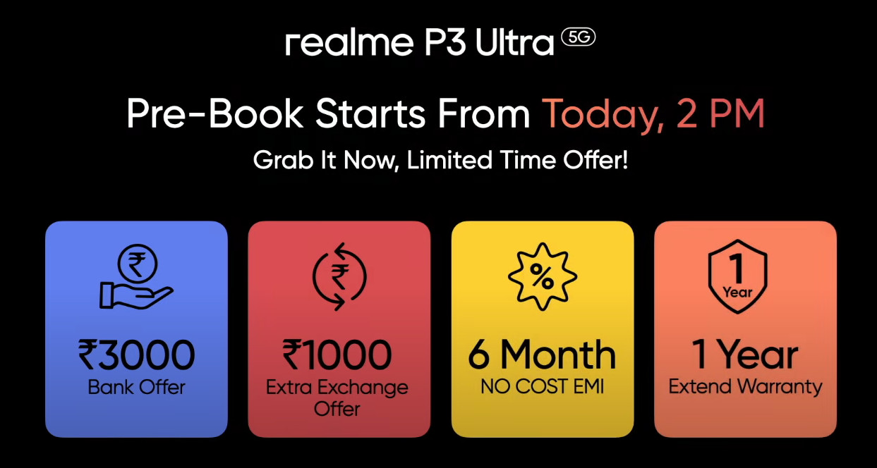 realme P3 Ultra 5G launch offers